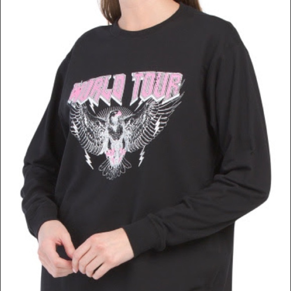 NEW - World Tour Pullover Black Long Sleeve - Picture 2 of 8